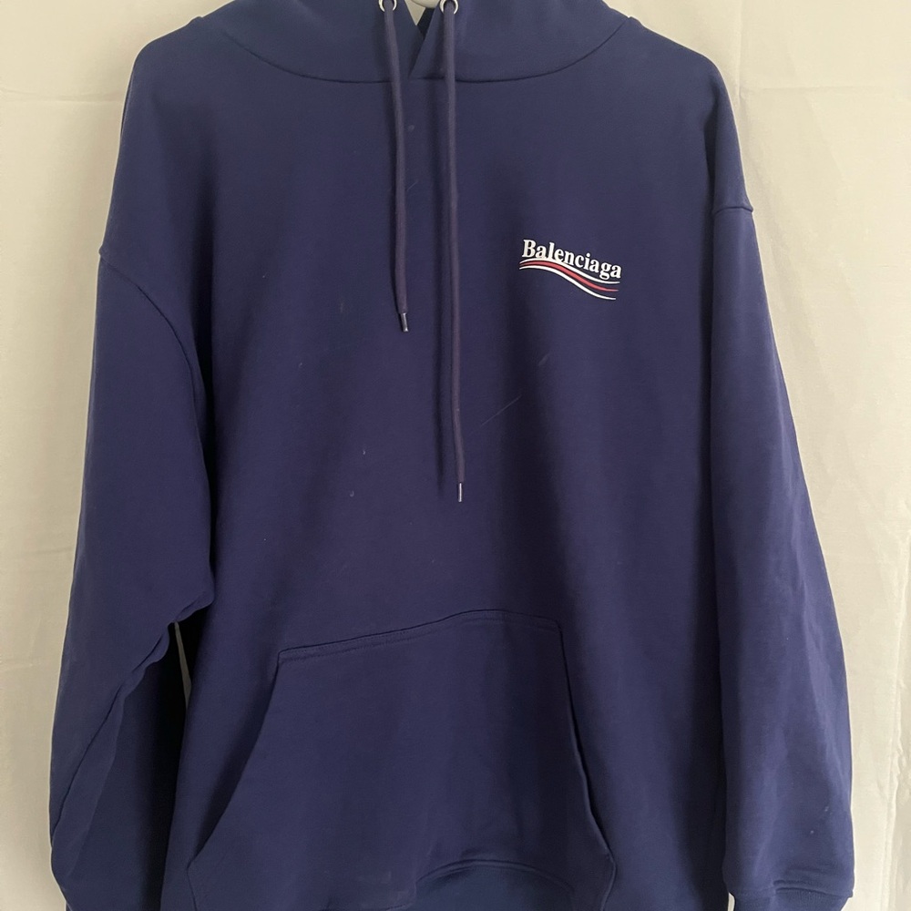 Balenciaga Men's Campaign Logo Blue Oversized Large